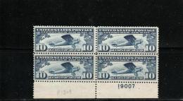 USA  - Michel # 306 A--MNH (**)--block Of Four With Plate Number - 1b. 1918-1940 Nuevos
