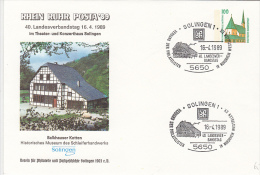 SOLINGEN WOODFRAME HOUSE, ALTOTTING PILGRIMIGE CHAPEL, COVER STATIONERY, ENTIER POSTAUX, 1989, GERMANY - Covers - Used