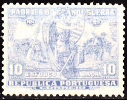 PORTUGAL (IMPOSTO POSTAL E TELEGRÁFICO) 1925.  Padrões Da Grande Guerra. 10 C. AZUL  * MH  MUNDIFIL  Nº 15 - Neufs