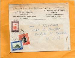 Palestine Old Card Mailed To USA - Palestina