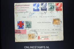 Netherlands: Registered Cover Den Haag To Starnberg Germany Valeur Declarée , 1927 NVPH  203 - 207 - Briefe U. Dokumente