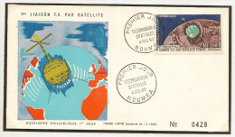 Nouvelle Caledonie Premier Jour N° 73  Telecomunications Spaciales 4 Decembre 1962 , Tirage 1500 Ex - Covers & Documents