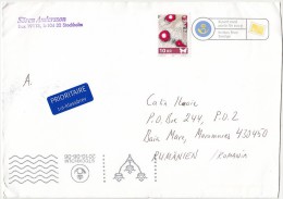 1370FM- BUTTERFLY, STAMP ON COVER, 2010, SWEDEN - Lettres & Documents