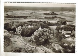 CPSM PENVENAN (Côtes D'Armor) - LE PORT BLANC : Ile Saint Gildas Ancienne Propriété Du Dr Carrel, Vue Aérienne - Penvénan