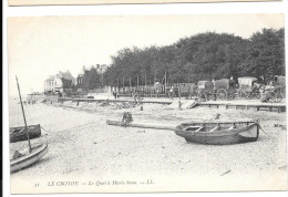 @] LE CROTOY  LE QUAI NOMBREUX  ATTELAGES  BARQUES PECHEUR S A MAREE BASSE 80 SOMME - Le Crotoy