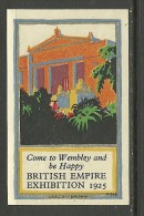 Great Britain 1925 Vignette Advertising Stamp British Empire Exhibition MNH - Cinderellas