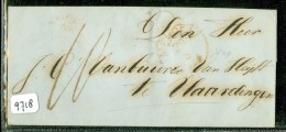 BRIEFOMSLAG Uit 1856 Van MEPPEL Via LANGSTEMPEL SMILDE Naar Van Büüren Van Heijst Te VLAARDINGEN (9718) - Storia Postale