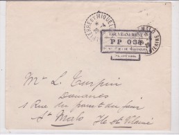 SAINT PIERRE ET MIQUELON LETTRE A DESTINATION DE LA FRANCE OBL DU 26.4.1926 AVEC GRIFFE GOUVERNEMENT PP 030 - Covers & Documents