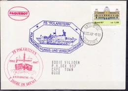 Brazil 1988 Polarstern Cover  Ca Polarstern Ca Cape Town 18 III 88 (20303) - Sonstige & Ohne Zuordnung