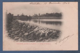 58 NIEVRE - CP LIMANTON PRES MOULINS ENGILBERT - LE BARRAGE DE PANNECOT - DESVIGNES PHOT EDIT CLAMECY - CIRCULEE 1902 - Moulin Engilbert