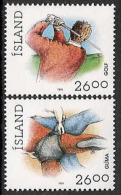 Iceland 1991 MNH/**/postfris/postfrisch Michelnr. 749-750 Sport - Ungebraucht