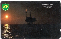UK (Oil Rigs) - BP, 3BPEA (Big Logo, Shallow Notch), Used - Plateformes Pétrolières