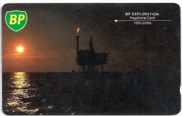 UK (Oil Rigs) - BP, 3BPEA (Big Logo, Shallow Notch), Used - Boorplatformen