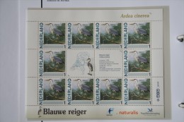 Persoonlijk Zegel Thema Birds Vogels Oiseaux Pájaro Sheet BLAUWE REIGER  BLUE HERON 2011-2014 Nederland - Ungebraucht
