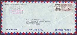 Lettre  De MONTREAL  Le 22 V 1957  Affranchie Avec 2 Timbres  AMBASSADE De FRANCE Au CANADA    Pour PARIS Par Avion - Storia Postale