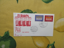 1984 Busta Primo Giorno FDC Capitolium Serie EUROPA Emblema Ponte CEPT N.2 Valori - Lettres & Documents