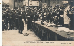 ( CPA PARIS 7 )  LA MARCHE DE L'ARMÉE, 29 MAI 1904  /  Le Contrôle, à L'arrivée, Présidé Par Le Général Marcot  - - Arrondissement: 07