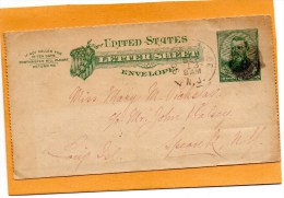 United States 1887 Card Mailed - ...-1900