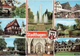 Stadthagen - Stadtpark-Cafe - Amtspforte - Stadtpark - Fontäne - Markt - Kirche - Sta 542  Germany - 1996 Gelaufen - Stadthagen