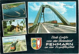 Viele Grüsse Von Der Ferieninsel Fehmarn An Der Vogelfluglinie - Fährbahnhof - Burg - Zug - Germany - 1977 Gelaufen - Fehmarn