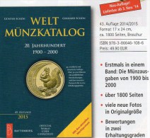 Weltmünzkatalog A-Z 2015 Neu 50€ Münzen 20.Jahrhundert Battenberg Verlag Schön Coins Europe America Africa Asia Oceanien - Topics