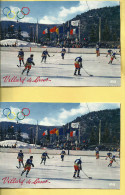 VILLARD DE   LANS  JEUX OLIMPIQUE 1968 MATCH DE HOCKEY SUR GLACE  AVEC TIMBRES - Juegos Olímpicos