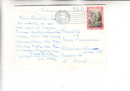 VATICAN, 1963, Unificato 357, AK-Einzelfrankatur Nach Deutschland - Lettres & Documents