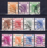 HK+ Hongkong 1954 Mi 178-85 187-89 Elisabeth II. - Used Stamps