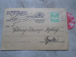 Hungary- Magyar Mez.Szöv.  Budapest 1916 -to GYULA  - Békés Vármegye Föispánja Levélzáró   D128923 - Brieven En Documenten