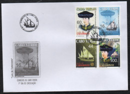 Cabo Verde 2007 - Navegadores Luis De Cadamosto Boot Boat Ship Bateau Schiff 4 Val. FDC - Cap Vert