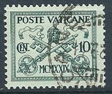 1929 VATICANO USATO CONCILIAZIONE 10 CENT - X1-2 - Gebraucht