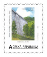 Czech Rep. / My Own Stamps (2014) 0223: Adolf Absolon "Waterworks - Dam Flaje" (2013); Baptism Postage Stamps - Agua