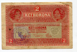 Hongrie Hungary Ungarn "" Tolna Varmegye Bonyhad Kozseg 1919 "" Ovp 2 Korona / Kronen 1917 - Ungarn