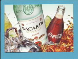 BACARDI Superior E COCA COLA - ADVERTISING - From PORTUGAL- 2 Scans - Postkarten