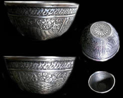 Bol Indo-perse En Argent XIXème / Old Indo-persian Silver Bowl - Art Oriental