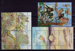 (057,109,112) Mayotte  3 Sheets / Bf / Blocs / Bats / Tortoises / Corals  ** / Mnh  Michel BL 5,9,10 - Other & Unclassified