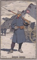 Moos : Soldat , Canons, Occupation Des Frontières 1914 / Grenzbesetzung 1914 -  BONNE ANNEE - Moos, Carl