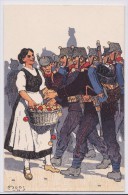 Moos : Soldat , Distribution De Pommes, Occupation Des Frontières 1914 / Grenzbesetzung 1914 /Aepfelverteilung - Moos, Carl