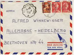 FRANCE / ALGERIE - Lettre PAR AVION Algerie,  1956, Lettre Annuler Railway - Airmail