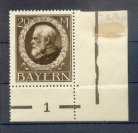 Bayern 109I PlNr PLATTENNUMER, Gefaltet**POSTFRISCH (72262 - Mint