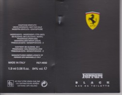 ECHANTILLON EAU DE TOILETTE FERRARI " BLACK " - Perfume Samples (testers)