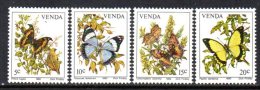 Venda 1980 Butterflies Set Of 4, Hinged Mint - Venda