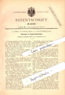 Original Patent - C.F. Haberland In Finsterwalde , 1883 , Flegel-Dreschmaschine , Landwirtschaft , Agrar !!! - Finsterwalde