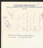 REGENSBERG ZH Dielsdorf Restaurant BELLEVUE Gasthof ZUR KRONE 2 Karten - Dielsdorf