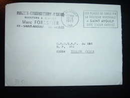 LETTRE Pour URSSAF DU VAR OBL.MEC.12-6-1973 St AYGULF VAR (83) - Civil Frank Covers