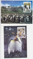 Chile 1996 Antarctica / Penguins  2 Postcards (with Reprint Of The Stamps) Unused (20678) - Sonstige & Ohne Zuordnung