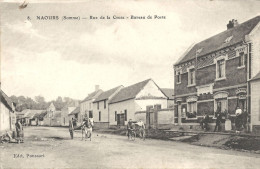 80 - NAOURS - Rue De La Croix - Bureau De Poste - (attelage) - Naours