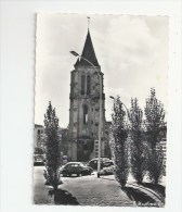 91 - MASSY -  L4EGLISE, SON CLOCHER, SON COQ - VOITURES EN STATIONNEMENT, 4 CV RENAULT…- CPSM DENTELÉE N & B - 1966 - Massy