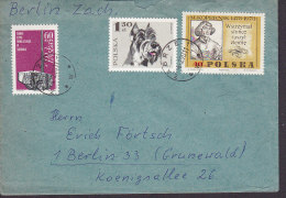 Poland Deluxe ZABRZE 1970 Cover Brief BERLIN Germany Dog Hund Chien Schnauzer Kopernik Copernicus Astronom Stamps - Lettres & Documents