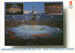 V08 /  DEPT 73 CPCEREMONIE D'OUVERTURE DES JEUX OLYMPIQUES D'ALBERTVILLE VOYAGEE  VOIR  DOS - Juegos Olímpicos